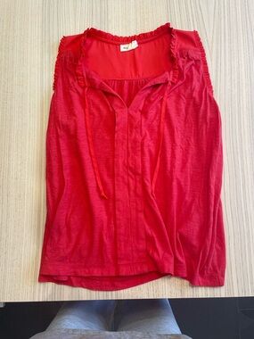 Red blouse top